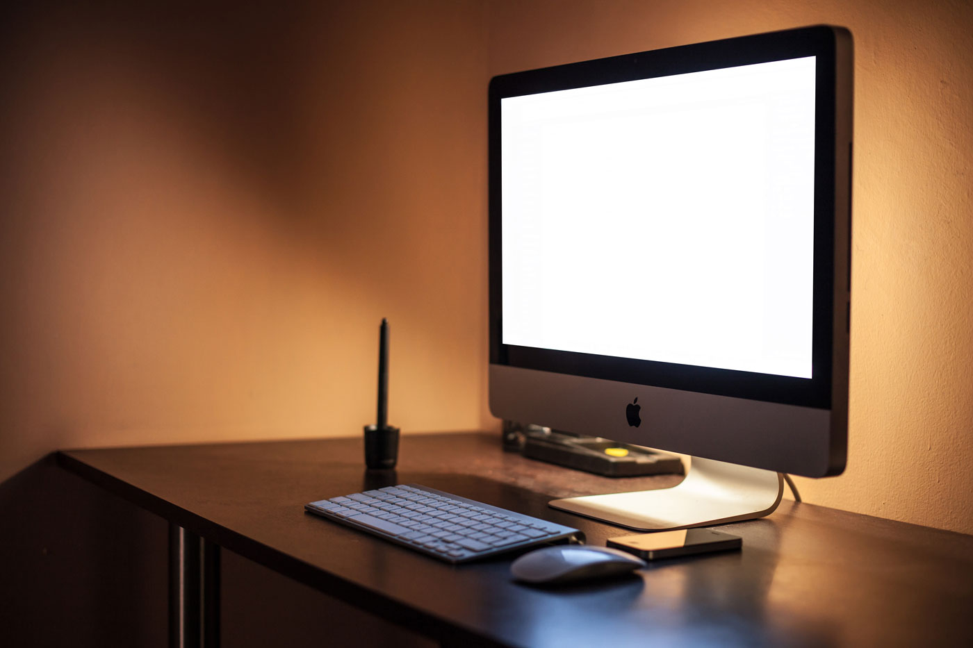 Laptop on desk