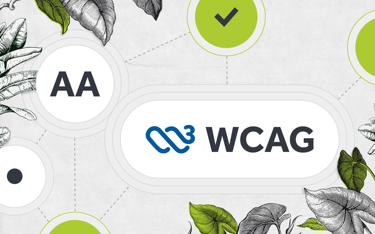WCAG AA compliance badge with approval checkmark